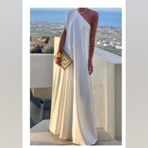 One shoulder maxi dress